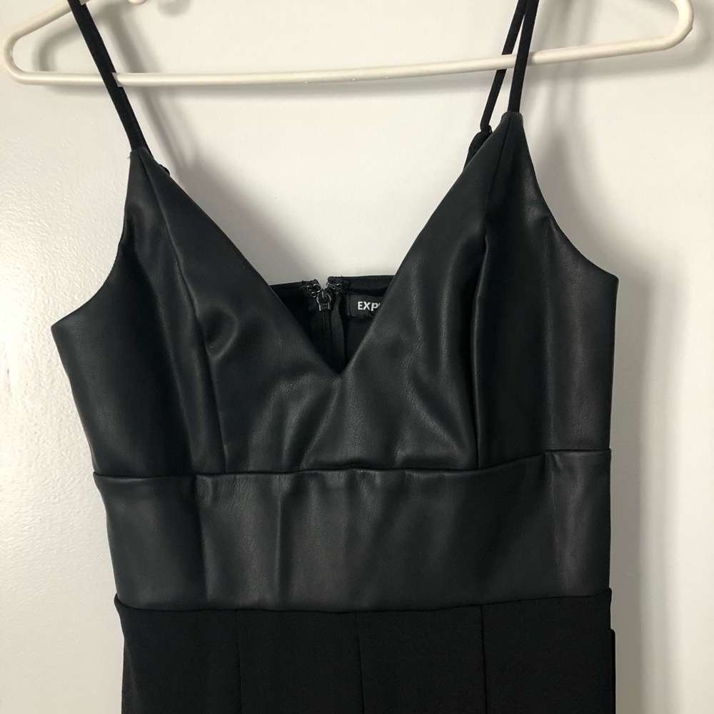 Faux Leather Express Jumpsuit